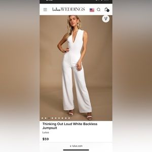 Lulus Thinking Out Loud White Jumpsuit